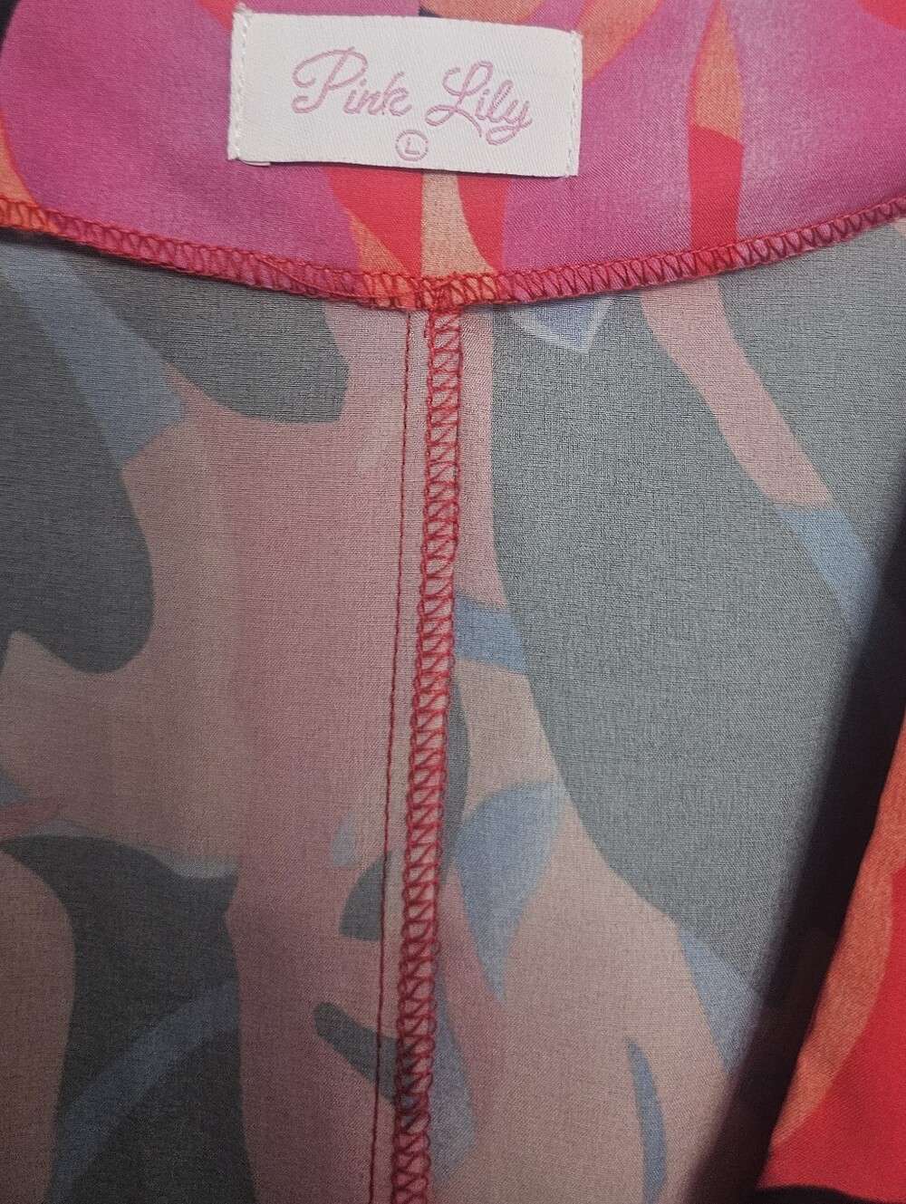 Pink Lily "Blush Floral Mini Dress" is a vibrant, resort-style Dress Size Large - Picture 3 of 9